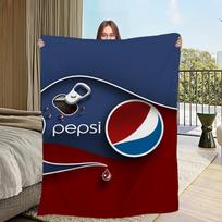 Madingas meno P-Pepsi C-Cola pledas Flanelinis šiltas komfortas minkštas pliušinis pledas Piknikui Lovaties Sofoms Namams Ir Miegamiesiems 30x40in