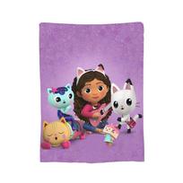 Cartoon Cute Gabby Dollhouse Blanket Flannel  Winter Cute Kids Portable Ultra-Soft Throw Blanket for Bedding Office Rug Piece 30x40in
