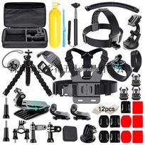 GoPro/OSMO Action kameros priedų rinkinys: 50-in-1 rinkinys su asmenukių lazdele ir laikikliais MAX/11/10/12 modeliams / taip spalva