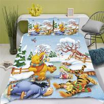 Winnie The Pooh Tigger Antklodės Užvalkalų Rinkinys 3D Vaikams Karališko Dydžio Patalynės Antklodžių Rinkiniai 100% Poliesteris EU Single(135*200cm)3pcs