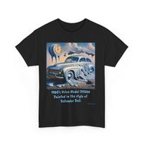 Vintažiniai Volvo PV544 Salvador Dali marškinėliai, Dovana automobilio mėgėjui, Retro grafinis viršus, Unisex marškinėliai M
