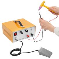 Juvelyrikos taškinio suvirinimo aparatas 80A elektrinis reguliuojamas impulsų kibirkštinis taškinio suvirinimo aparatas platinai, auksui, sidabrui, plienui auskarui žiedui geltonas geltona