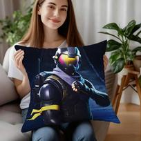 F-FortniteS Pagalvės užvalkalas Pliušinis audinys Minkštas pagalvės užvalkalas Dvipusis spaudinys Pagalvės užvalkalas Namų dovanos 12x12Inch