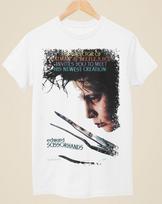 Edvardas Žirkliarankis - Filmo plakato įkvėptas unisex baltas marškinėlis Unisex T-shirt XXXXL
