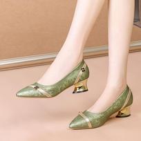 zapatos de mujer women fashion elegant golden high quality square heel shoes bridal sexy wedding party heel pumps sapatos ga83 35