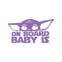 Cute Baby Yoda on Board Car Bumper Stickers Windows Decor Vinyl Decals Craft Cartoon Decoration juoda