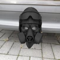 Juokingas 3D spausdintas priekabos kablys rutulio dangtelis Plieninis šalmas Nerūdijantis priekabos kablys dangtelis PLA Dujokaukė Priekabos kablys rutulio dangtelis juoda