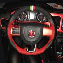 For Dodge Grand Caravan Journey Avenger Durango Hand-stitched non-slip black Suede car steering wheel cover 1 gray