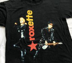 Roxette grupės Koncertiniai marškinėliai Juodi Unisex Medvilniniai Visų Dydžių 1F1659 Unisex Marškinėliai S