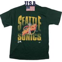 Seattle Sonics Krepšinio Logotipas Miško Žalias Grafinis 90-ųjų HN1700 Unisex Marškinėliai M