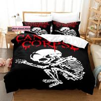 CANNIBAL CORPSE Patalynės komplektas Viengulis Twin Pilnas Queen King Dydis Suaugusiųjų Vaikų Miegamojo Antklodės užvalkalų Komplektas 3D Skeletas paklodžių rinkinys 150*200cm 3pcs black