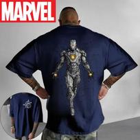Marvel Originalus 2026 Naujas Marškinėliai Retro Superherojus Juodas Geležinis Žmogus Komiksų Spaudinys Didelio Dydžio Vyriškas Megztinis Su Gobtuvu Laisvas Šildantis Viršutinis Drabužis S gray
