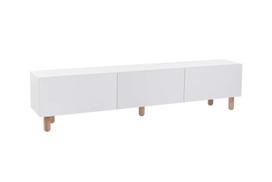 Alvin White TV spintelė 180 cm – modernus Hanah Home medijos baldas su durimis