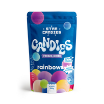 STAR CANDIES džiovinti šaltyje saldainiai "Rainbows" 120 g