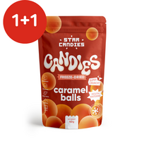 STAR CANDIES džiovinti šaltyje saldainiai "Karameliniai burbulai" 40 g