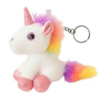 Pliušinis žaislas - pakabukas Vienaragis, 12 cm, baltas