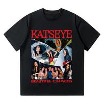 KATSEYE The Beautiful Chaos T Shirt Fashion Summer Hot Sale Graphic Clothing Unisex Hip Hop Streetwear Y2K Tees T-shirts Tops S