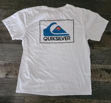 Quiksilver Retro Stilius ; Vyriškas Didelis Surf Skate Baltas Dvigalvis Logotipas T Unisex Marškinėliai S