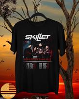 Skillet Bando Revoliucijos Turo Juodi Medvilniniai Pilno Dydžio S-3XL Unisex Marškinėliai S