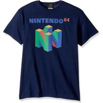Nintendo vyriški trumpomis rankovėmis marškinėliai su N64 logotipu(1) S juoda