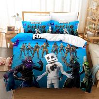 Fortnite Patalynės Komplektas Antklodės Užvalkalas 3D Spausdintas Miegamojo Lovos Užvalkalas Patalynė 2/3 vnt. Anime Animacinis Filmukas Kambario Dekoras Vaikams Kalėdų Dovana EU Single(135*200cm)3pcs
