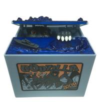Godzilos Dinazauro Taupyklė: Animacinis katukas pinigų taupymo žaislas su elektrine muzika 12cm x 11.5cm x 10cm jūros mėlyna spalva