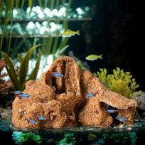 Snake Cave Terrarium Resin Fake Rock Bearded Dragon Cave Small Multi-Functional Basking Area Landscape Resin Fish Tank China Mainland