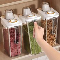Airtight Sealed Storage Jars - Food-Grade Kitchen for Rice, Flour, Grains and Cereals Preservation S