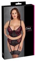 Cottelli Curves Liemenėlės rinkinys juoda/raudona 90C/XL, 90C/XL