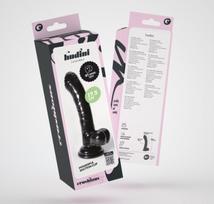 Crushious Hudini - Analinis dildo, lankstus, želė formos - 6,9/17,5 cm - Negro