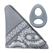 Silikoninis varpos žiedas The Code su bandana, pilkos spalvos