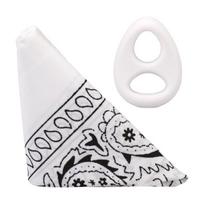 Silikoninis žiedas su bandana The Code, balta