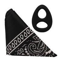 Silikoninis žiedas su bandana The Code, juodas