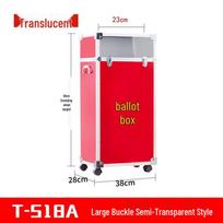 Floor-Standing Acrylic & Aluminum Ballot Box with Lock for Elections and Donations.