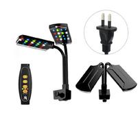 Viso spektro LED lempa akvariumams, USB spaustukas, su laikmačiu, plačios kampo šviesa žuvims ir augalams augti, keičianti spalvas