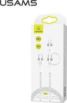 USB cable Usams USB-C - USB-C + Lightning 1.2 m White (63775-uniw)