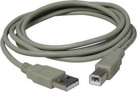USB cable Logo USB-A - USB-B 3 m White (17059)