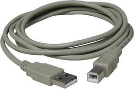 USB cable Logo USB-A - USB-B 3 m Grey (10219)