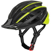 Wozinsky MTB Bike Helmet with USB Rear Light M - Black and Yellow