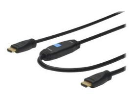 ASSMANN HDMI High Speed connection cable type A w/ amp. M/M 15.0m w/Ethernet Ultra HD 24p CE gold bl