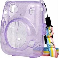 Cover LoveInstant Case Etui Cover for Fujifilm Instax Mini 11 Purple Transparent Brocade