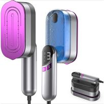 2-in-1 rankinis garintuvas ir lygintuvas drabužiams, 1000W kelioninis garintuvas su keramikiniu padu, 9s greitas įkaitimas, nepralaidus 170 ml bakelis, savaime išsivalantis violetinė