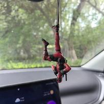 Deadpool Automobilio Galinio Vaizdo Veidrodžio Pakabukas Veiksmo Figūrėlė Judinamas Modelis Žaislinio Automobilio Dekoracija Kuprinės Pakabuko Aksesuaras Šventinė Dovana