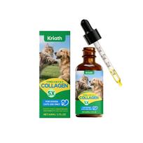 Kriath Pet kolageno lašai 60 ml, katėms ir šunims. sąnarių priežiūra, odos sveikata, kailio sveikata, virškinimo sistemos sveikata, imuninės sistemos stiprinimas augintiniams.