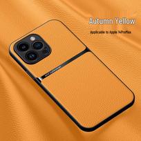 Leather Texture Magnetic Case for iPhone 16/15 Pro Max/17, Unisex, Simple Design iPhone 13 Pro Max