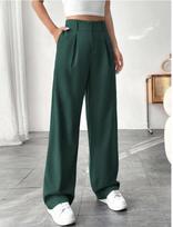 2026 Euro-American High-Waisted Wide-Leg Business Office Suit Pants with Pockets Small šviesiai pilka spalva