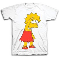 The Simpsons Vyrų Lisa Classic Marškinėliai L yra Loser Grafinis T-shirt, Baltas, L S balta