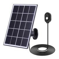 10W 5V Saulės skydelis įkroviklis kamerai, atsparus vandeniui, saugos kameros saulės skydelis su 3M kabeliu, skirtas Arlo Ultra/Ultra 2/Pro 5S/Pro 4/Pro 3 juoda
