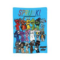 Animacinis žaidimas Sprunki Incredibox Antklodė Flanelinė pledinė antklodė Vasaros oro kondicionieriaus dekoracija Minkšta šilta lovatiesė, 75x100cm 30x40in