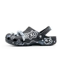 Crocs Classic clog Graffiti Party EVA Personality Street Hole Shoes Unisex Black 38-39 juoda